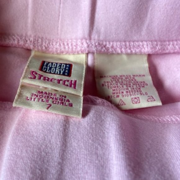 2/$25 Faded Glory Stretch Pink Comfy Pants Girls Size 7 NWOT - Picture 8 of 11